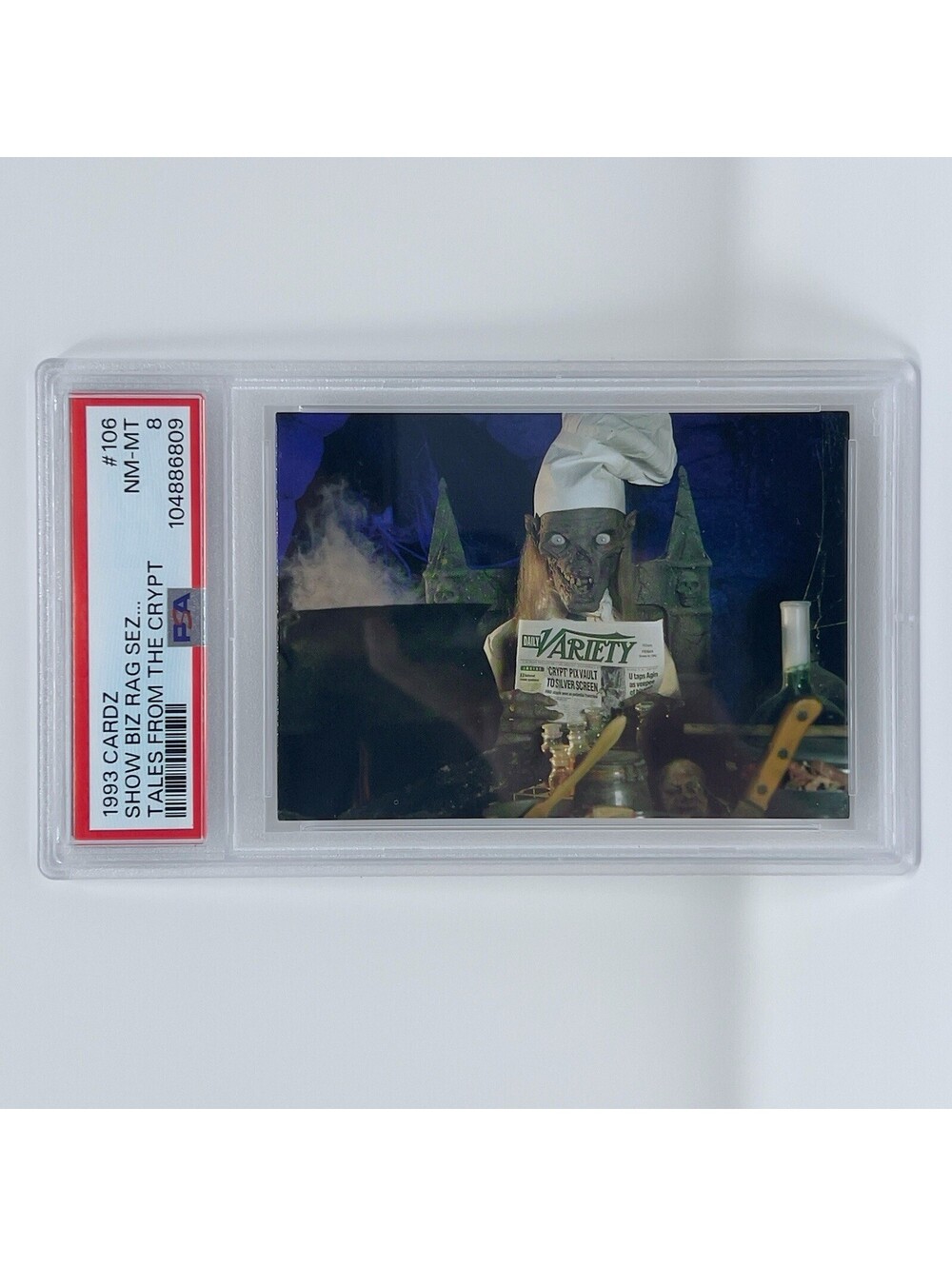 1993 Cardz Tales From The Crypt Show Biz Rag Variety #106 PSA 8 NM-MT